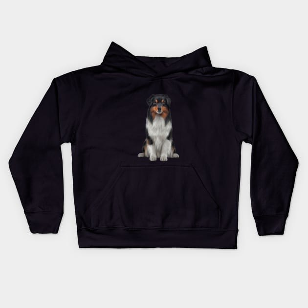 Australian Shepherd dog. Kids Hoodie by Bonidog